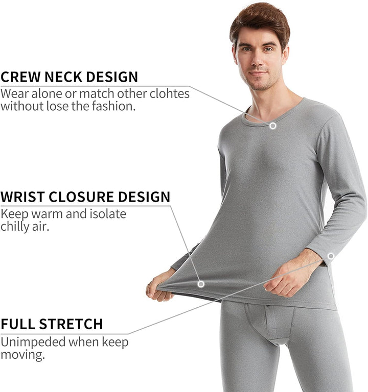 Herren-Thermounterwäsche-Set, lange Unterhose, Thermounterwäsche, Unterhemd und Unterteil, ultraweic