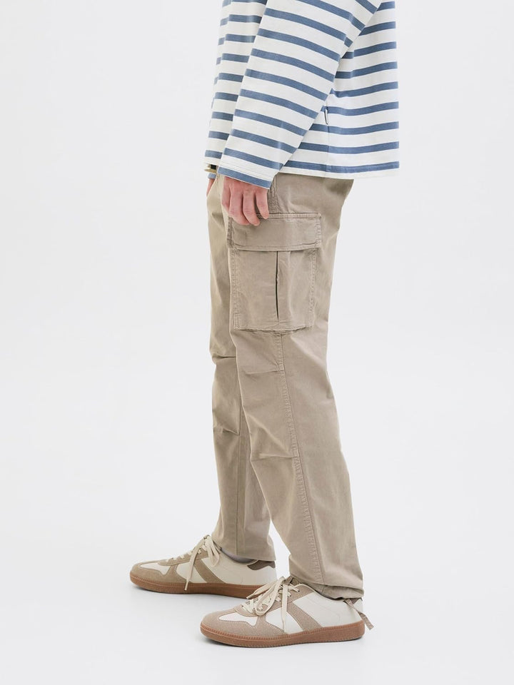 JACK & JONES Male Cargo-Hose Carrot fit Cargo-Hose 31W / 34L Dune/Detail:solid, 31W / 34L Dune/Detai