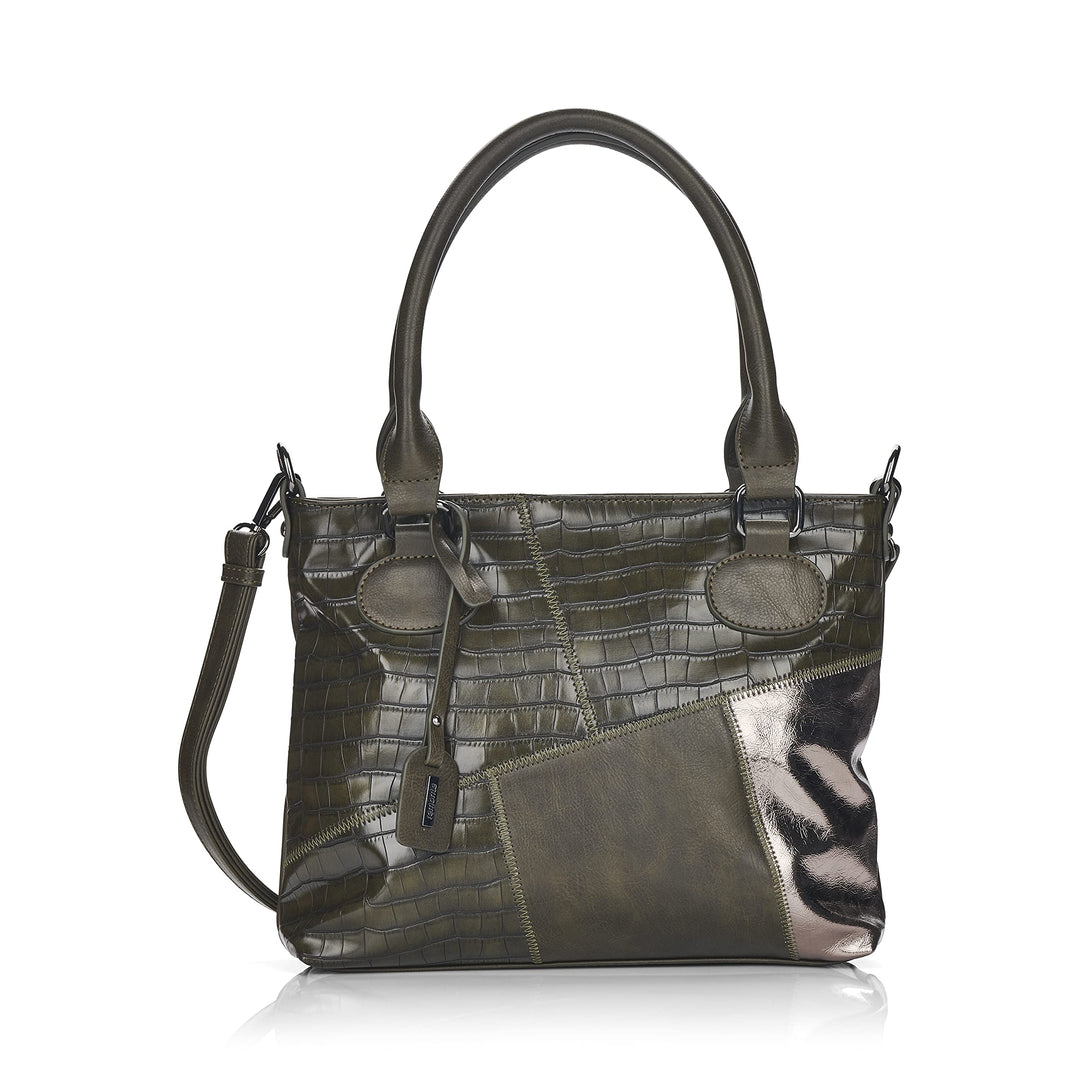 Remonte Damen Q0440 Umhängetasche, Khaki/moos/Altsilber / 54, 360x70x260