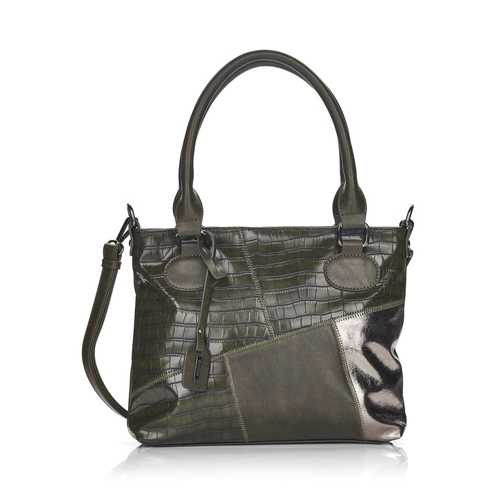 Remonte Damen Q0440 Umhängetasche, Khaki/moos/Altsilber / 54, 360x70x260