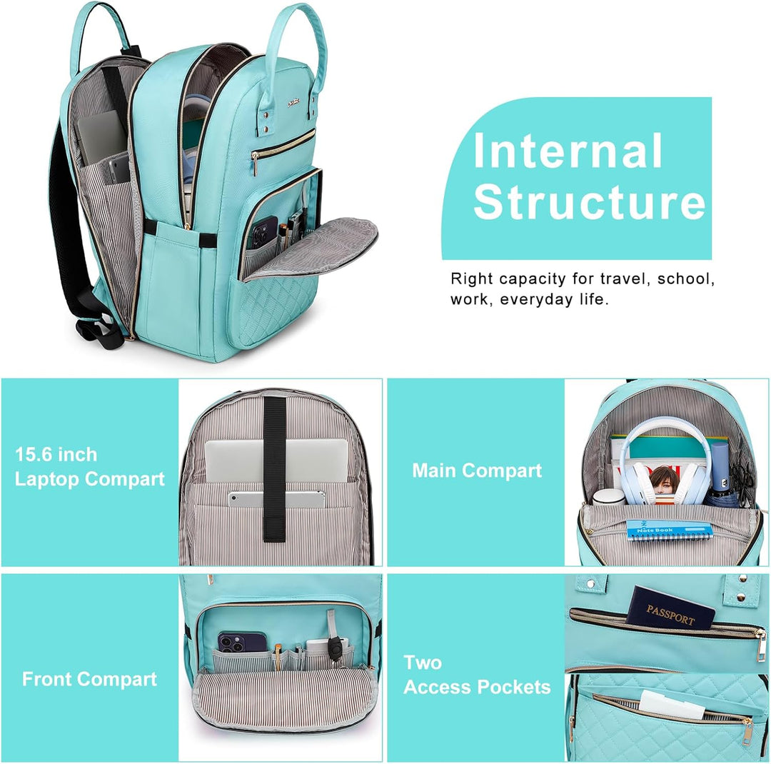 YAMTION Rucksack Damen,Schulrucksack Frauen Schultasche Mädchen Teenager Tagesrucksack mit USB und L