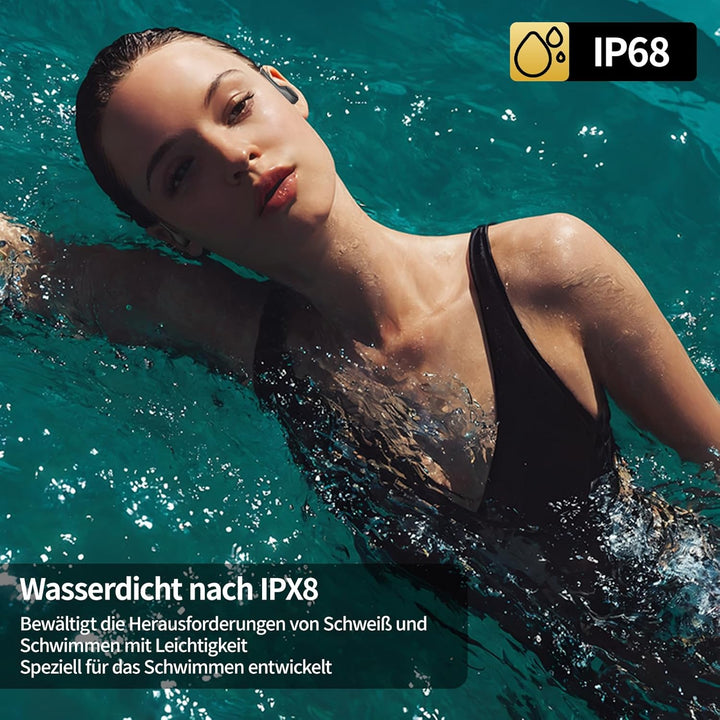 MANKIW Osea Driving Kopfhörer IP68 wasserdicht zum Schwimmen, Open-Ear, kabellose Sport-Kopfhörer Bl