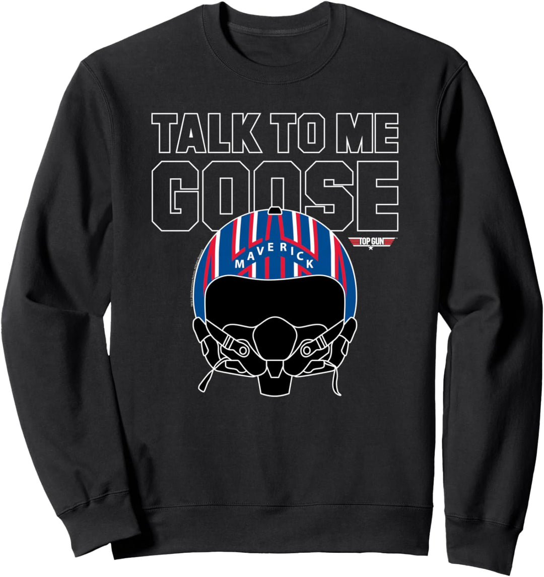 Top Gun Talk To Me Goose Maverick-Helm Sweatshirt
