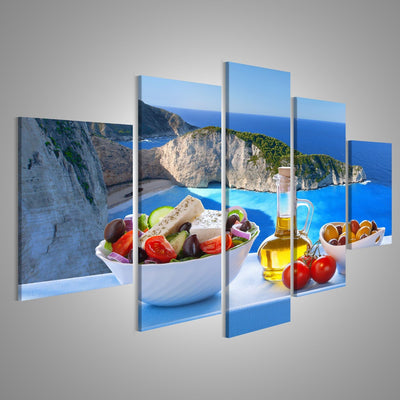 Bild auf Leinwand Berühmte Navagio Strand Mit Griechischen Salat In Zakynthos Griechenland Wandbild