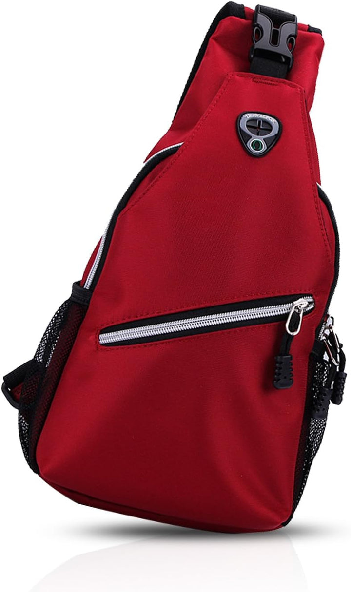 FANDARE Sling Bag Umhängetasche Messenger Bag Hiking Bag Crossbody Bag Rucksack Polyester Rot, Rot