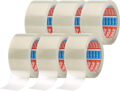 tesa Packband Handabroller, Modell "Comfort" für Rollen bis 66m x 50mm (Maxi ‎Bundle mit 12 Rollen P