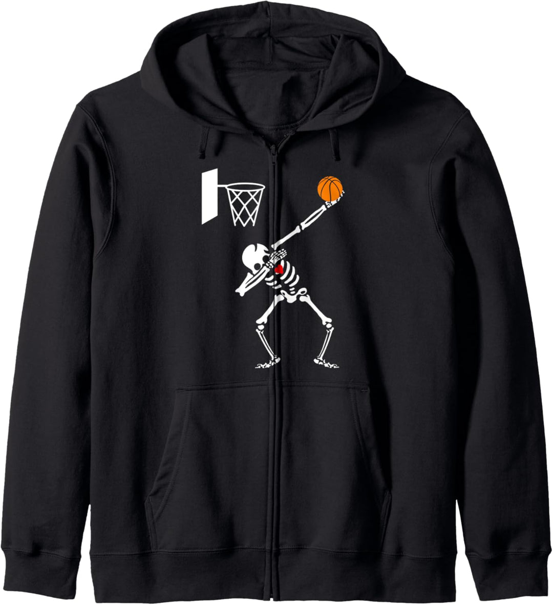 Basketball Skelett Tupfen Halloween lustig Sport für Kinder Kapuzenjacke