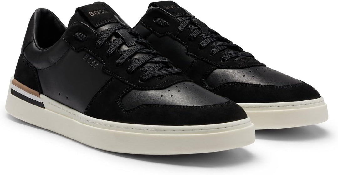 BOSS Herren Clint Tenn Sneakers aus Leder und Veloursleder mit Cupsohle und Schnürung Grösse 48 EU B