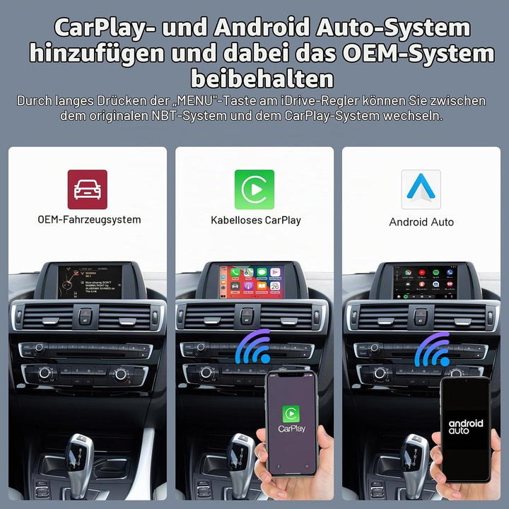 Road Top Wireless Carplay Retrofit Kit Decoder für BMW NBT System 3 4 5 6 7 Series X1 X3 X4 X5 X6 20