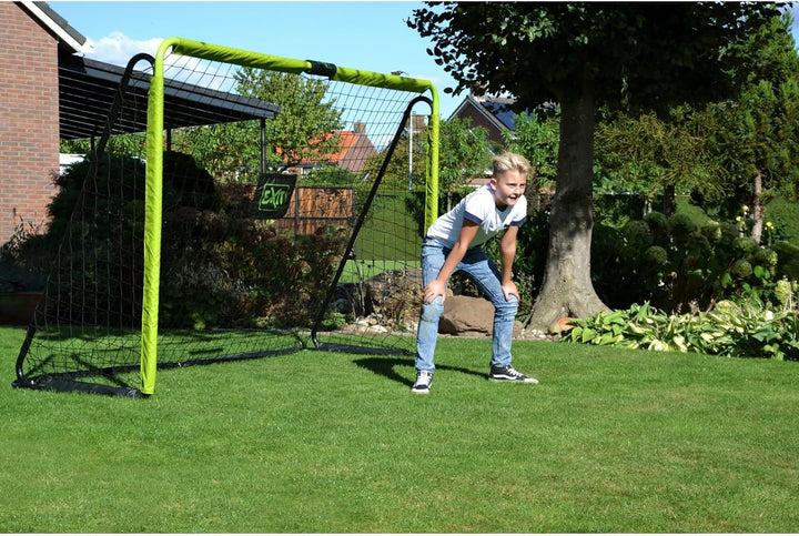 EXIT Toys Tempo Stahl-Fussballtor - Inklusive Ankernägel - Rostbeständig - Fussballtor für Kinder -
