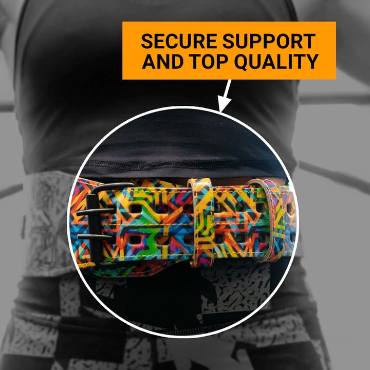 WARM BODY COLD MIND Premium Gewichthebergürtel aus Leder (10cm) für Krafttraining - Gym Gürtel für G