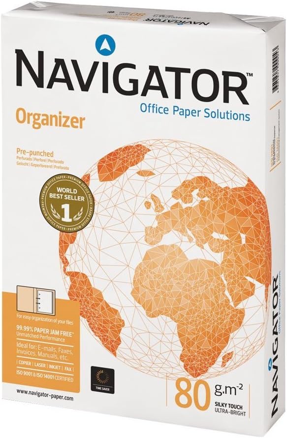 NAVIGATOR Organizer, 4 Löcher, A4, 80 g, 5 Stück, 1581UN