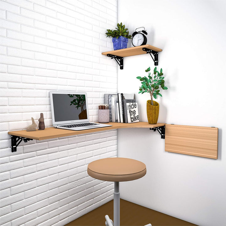 Beinhome 2ST Klappkonsole Schwerlast 400mm Regalträger Klappbar Schwarze Klappregal Halterungen Tisc