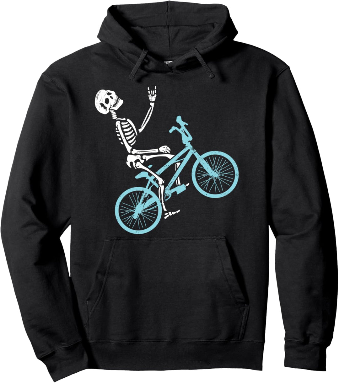 BMX Rider Skelett Geschenk-Design für Fahrradfans Pullover Hoodie