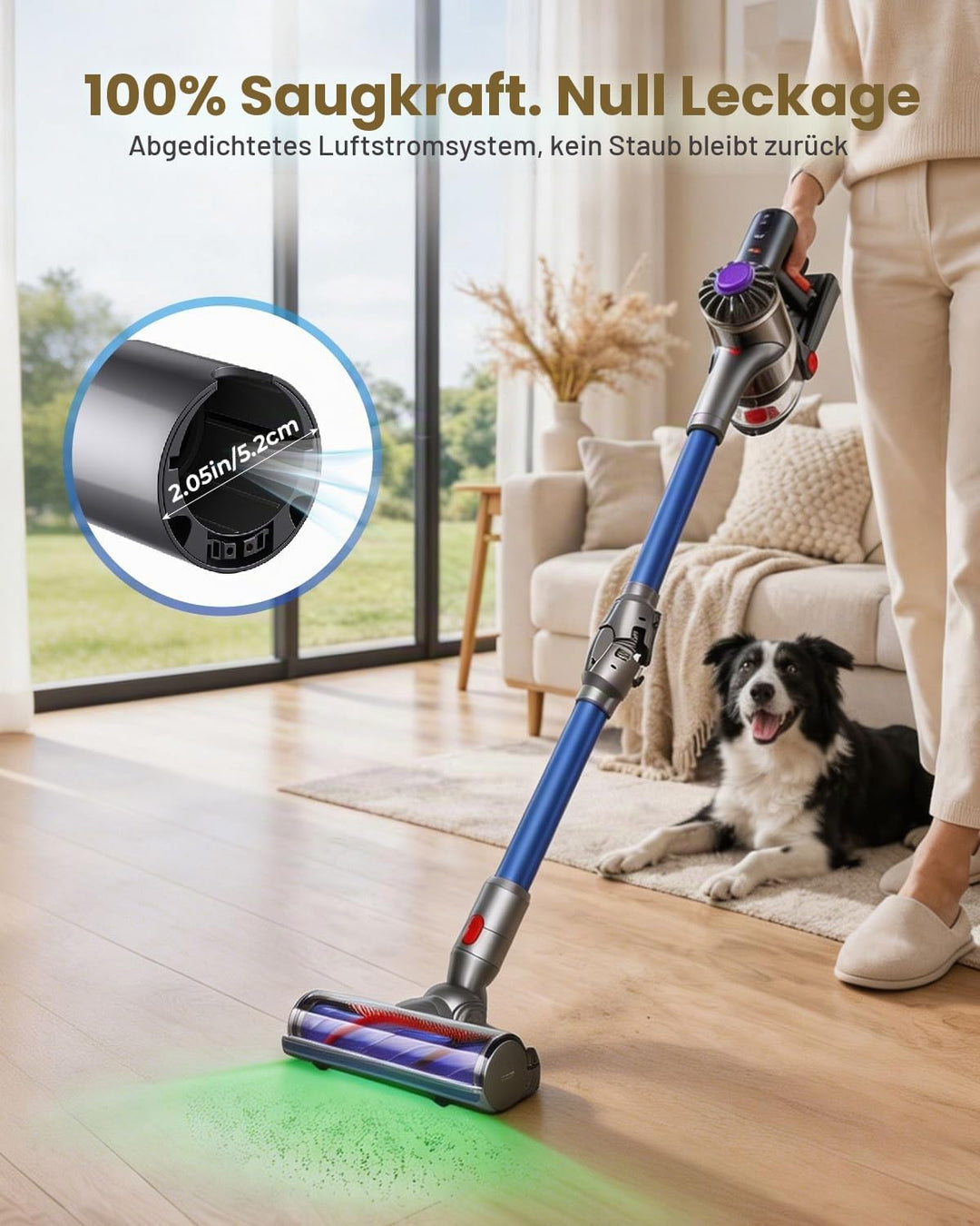 360° Drehung Verlängerungsrohr Kompatibel mit Dyson V7,V8,V10.V11 Staubsauger Ersatzteile,74.3cm Fal