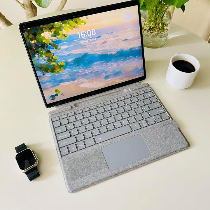 Deutsche QWERTZ Layout Tastatur für Microsoft Surface Pro 11/10 / 9/8 / X, 13 Zoll - Ultraflaches, b