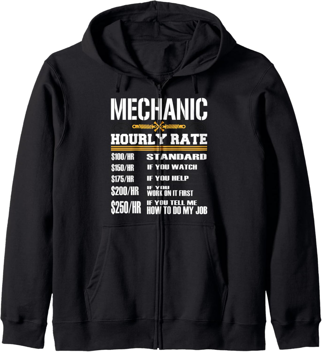 Funny Auto Car Mechanic Hourly Rate - Best Gift Idea T-shirt Kapuzenjacke
