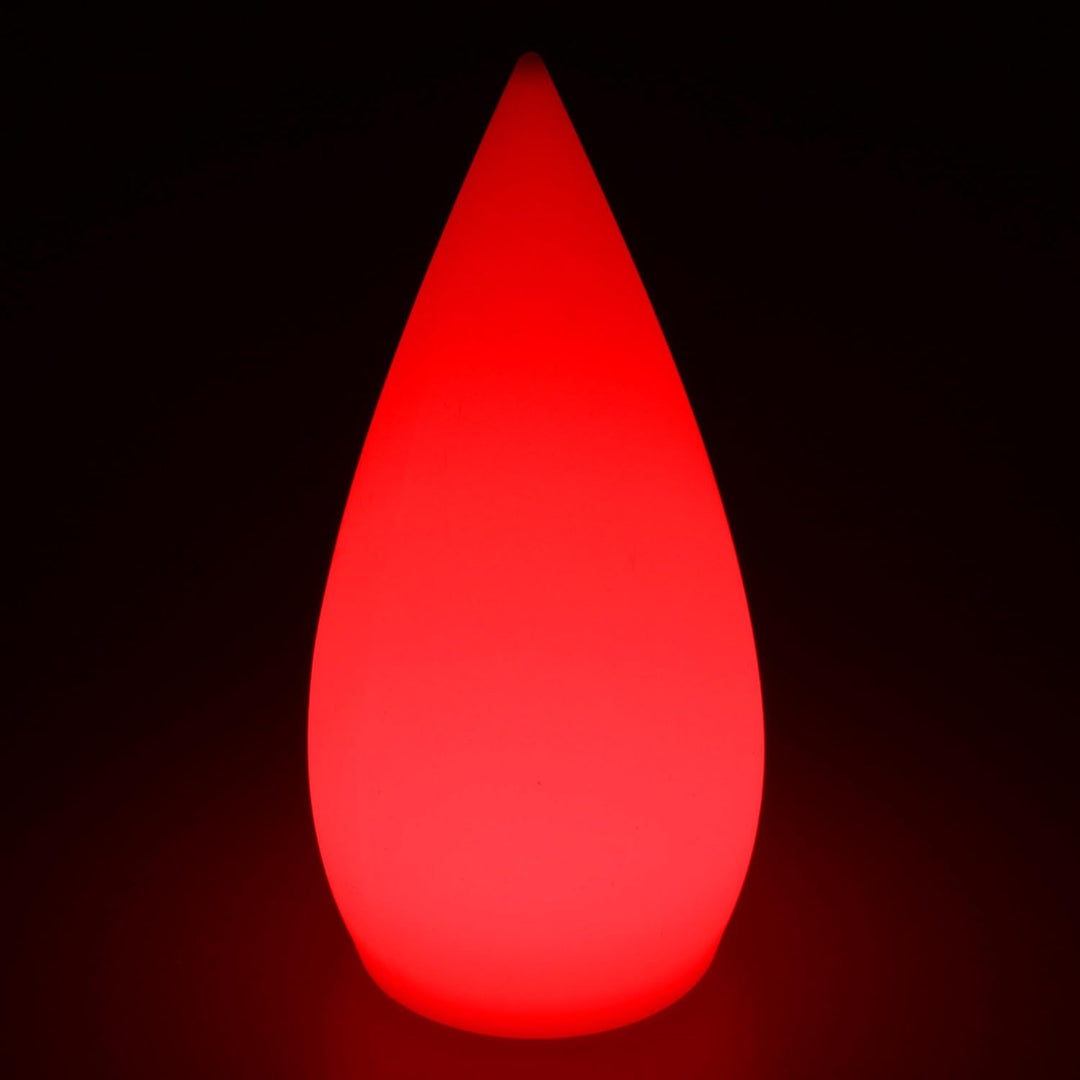 Deko Lampe Kegel Garten Leuchte 15 x 37 cm rund Batterie Akku kabellos Farbwechsel bunt RGB Licht di