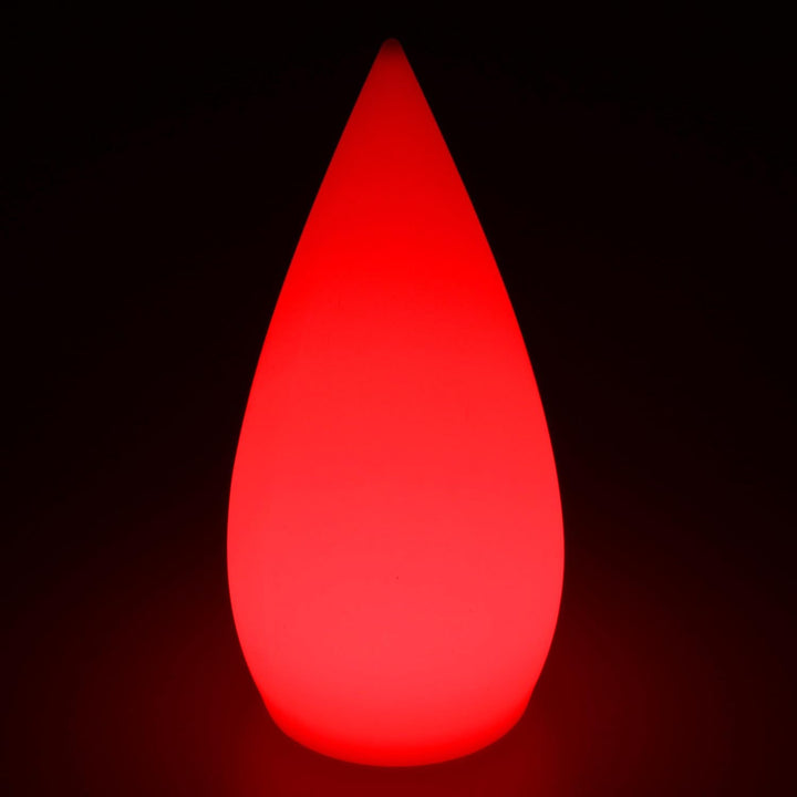Deko Lampe Kegel Garten Leuchte 15 x 37 cm rund Batterie Akku kabellos Farbwechsel bunt RGB Licht di