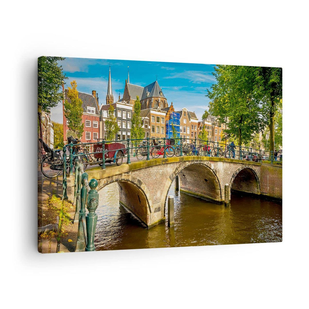 Bilder auf Leinwand amsterdam Bögen Architektur Gebäude Leinwandbild 70x50cm Wandbilder Dekoration W