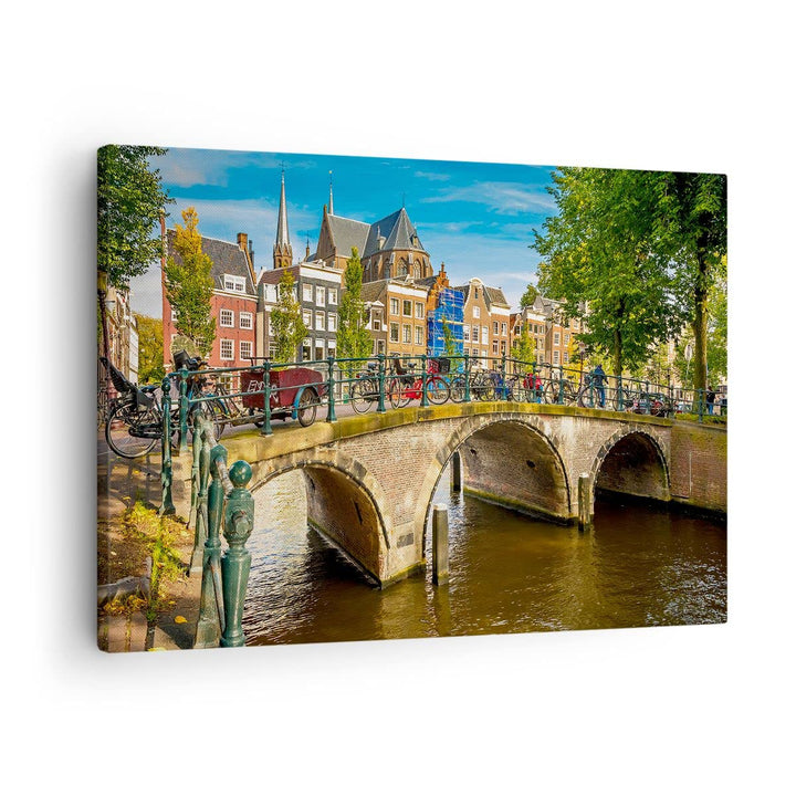 Bilder auf Leinwand amsterdam Bögen Architektur Gebäude Leinwandbild 70x50cm Wandbilder Dekoration W