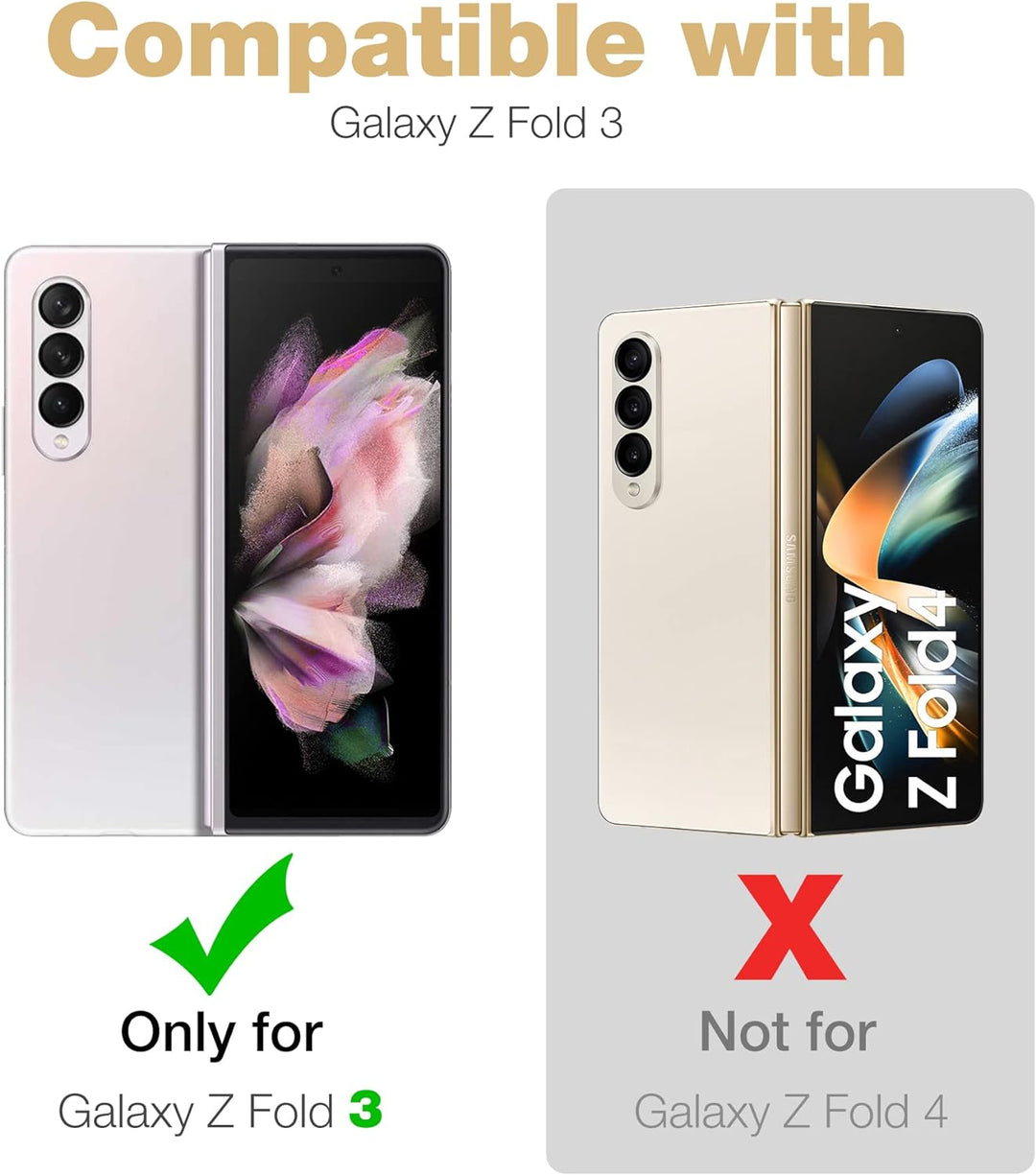 Dexnor für Samsung Galaxy Z Fold 3 5G (2021) Hülle, Full-Body Dual Layer Rugged Case mit eingebautem