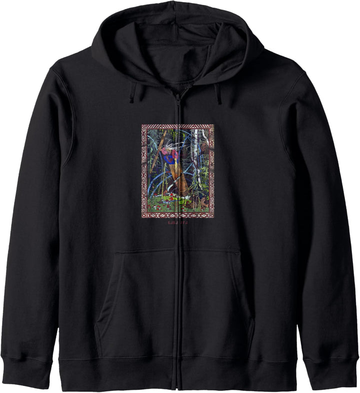 Occult Baba Jaga Russland Horror Gothic Grunge Satan Vintage Kapuzenjacke