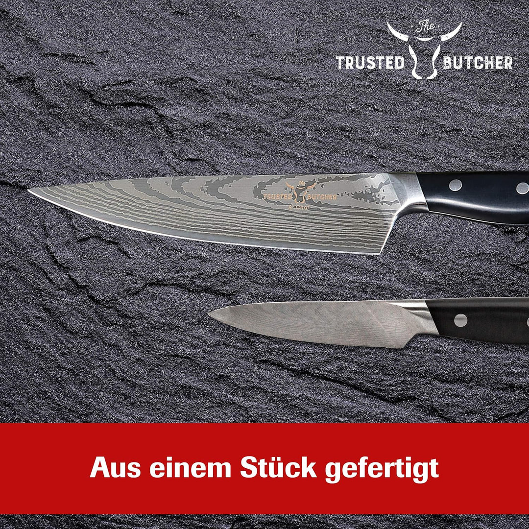 Mediashop Trusted Butcher Chefmesser – hochwertiges Profi Kochmesser - Grill Messer – ultrascharfe K
