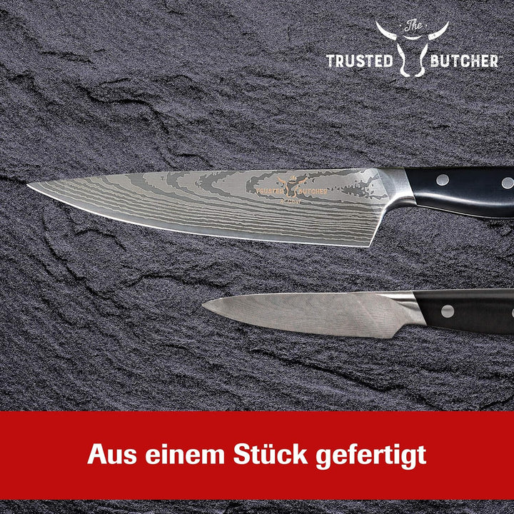 Mediashop Trusted Butcher Chefmesser – hochwertiges Profi Kochmesser - Grill Messer – ultrascharfe K