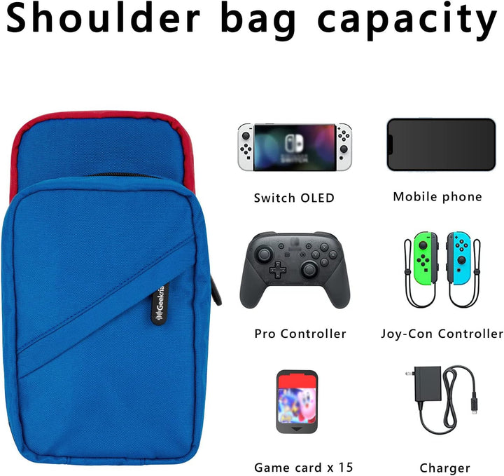 Geekria Reise-Tragetasche, kompatibel mit Nintendo Switch/Lite/OLED-Konsole, Dock, Joy-Con-Griff und