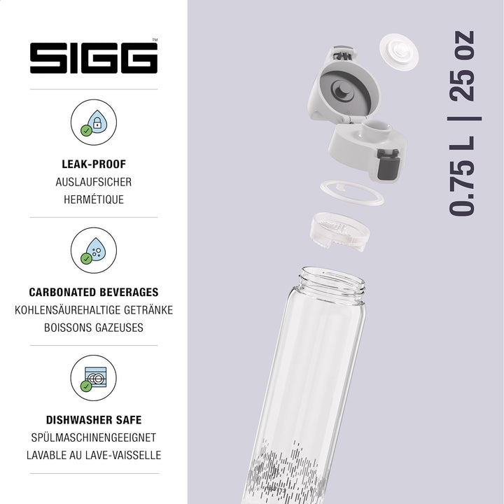 SIGG - Tritan Renew Trinkflasche - Total Clear ONE - Für Kohlensäurehaltige Getränke Geeignet - Spül