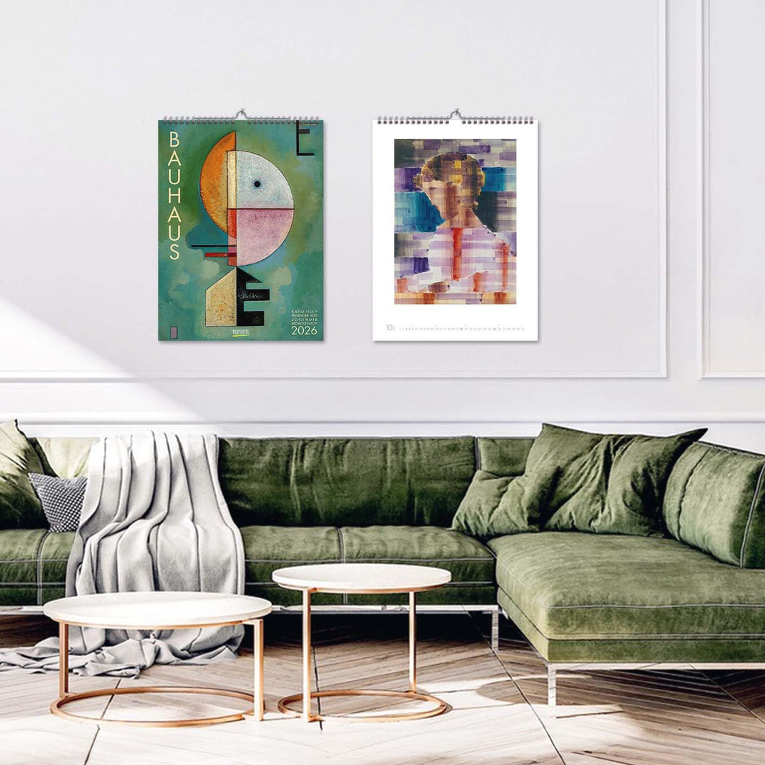 Bauhaus 2026: Grosser Kunstkalender. Hochwertiger Wandkalender mit Meisterwerken des Bauhaus Stils.