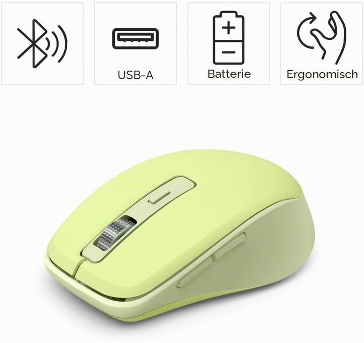 Hama Maus kabellos, Bluetooth/Funk (Multi Device, optische Bluetooth Maus ohne Klickgeräusch, Funkma