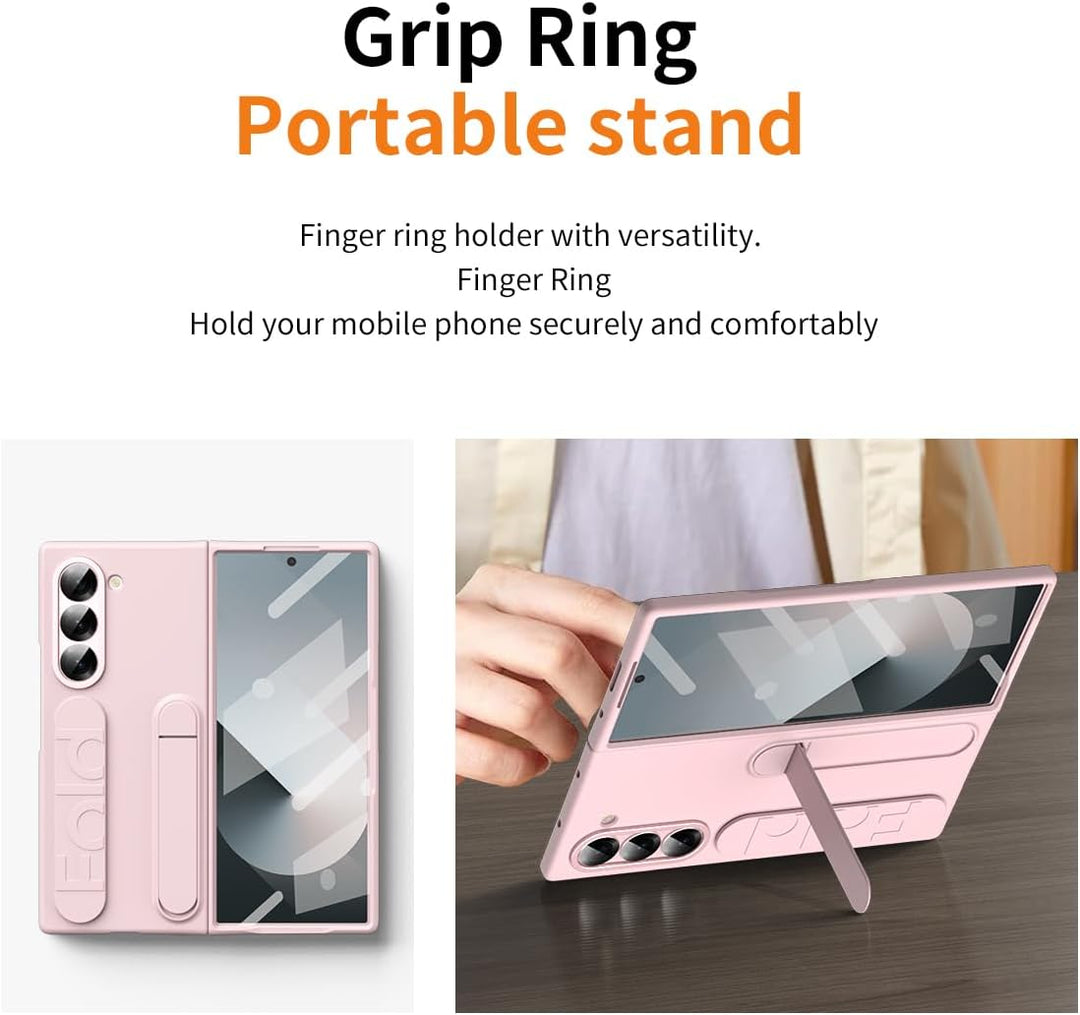 NINKI für Samsung Galaxy Z Fold 6 Hülle mit Displayschutz Samsung fold 6 Hülle mit Handschlaufe Gala