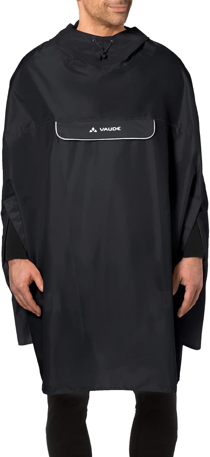 VAUDE Valdipino Poncho, wasserdicht und winddicht XXL Schwarz, XXL Schwarz