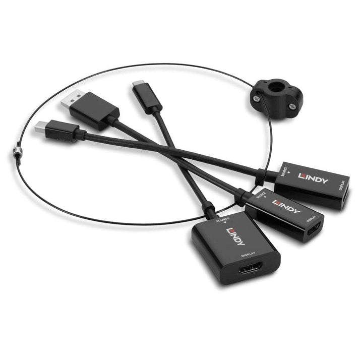 LINDY 38304 Konverter-Satz USB Typ C, MiniDP und DP an HDMI 18G
