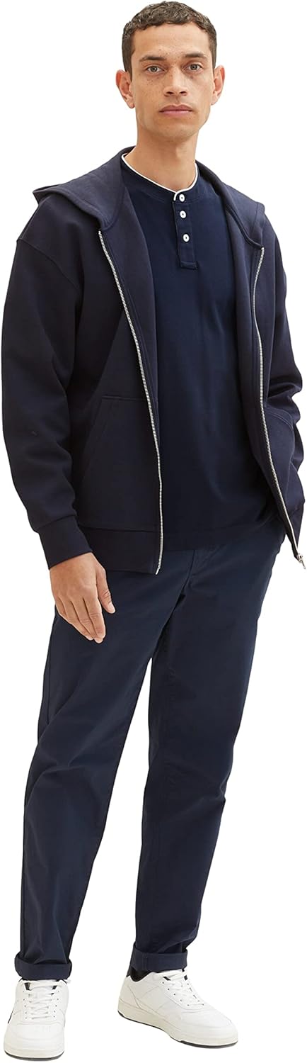 TOM TAILOR Herren Piqué Poloshirt mit Stehkragen S 10668 - Sky Captain Blue, S 10668 - Sky Captain B