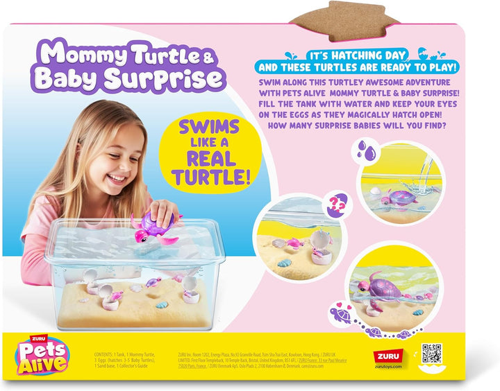Pets Alive Mommy Turtle Surprise von ZURU, Roboterspielzeug, Schildkröte