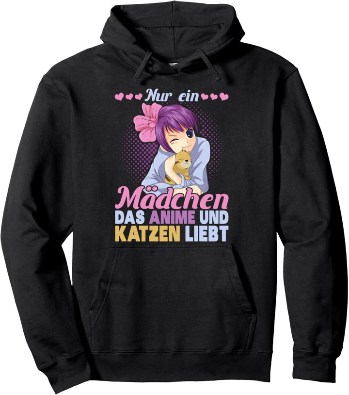 Kawaii Manga Katze Haustier Japanisches Anime Mädchen Pullover Hoodie