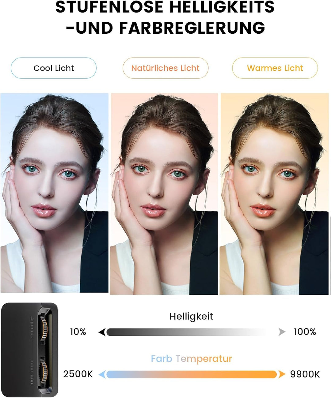 Pnitri 180cm Handy Stativ für Smartphone mit Licht 180cm mit licht, 180cm mit licht