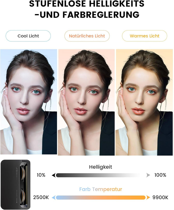 Pnitri 180cm Handy Stativ für Smartphone mit Licht 180cm mit licht, 180cm mit licht