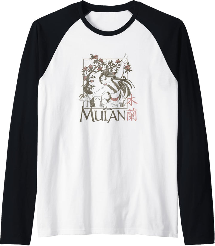Disney Mulan Floral Square Portrait Raglan