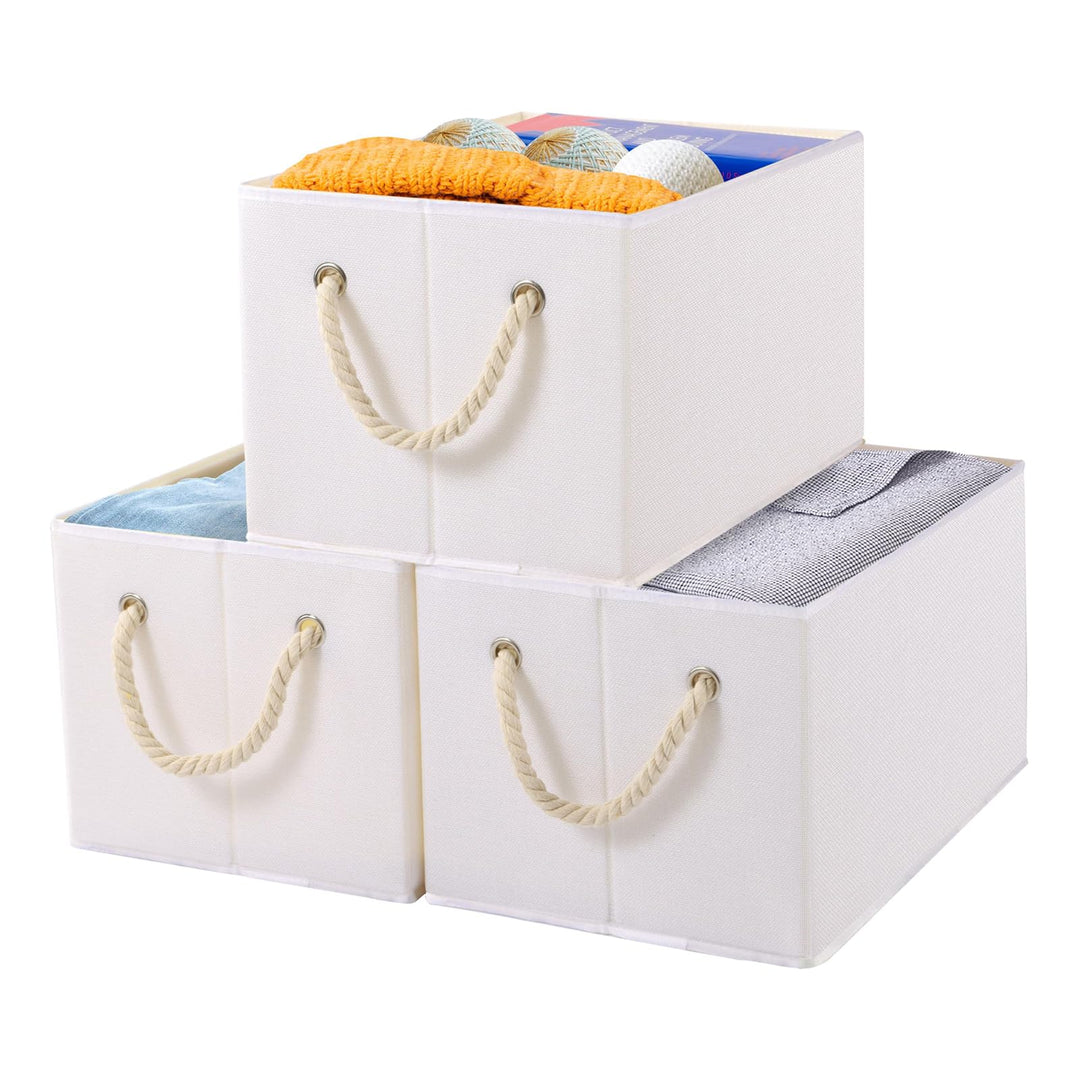 Yawinhe Aufbewahrungsbox Stoff, Faltbare Aufbewahrungsboxen, Waschbare, Offene Stoffbox, für Schlafz