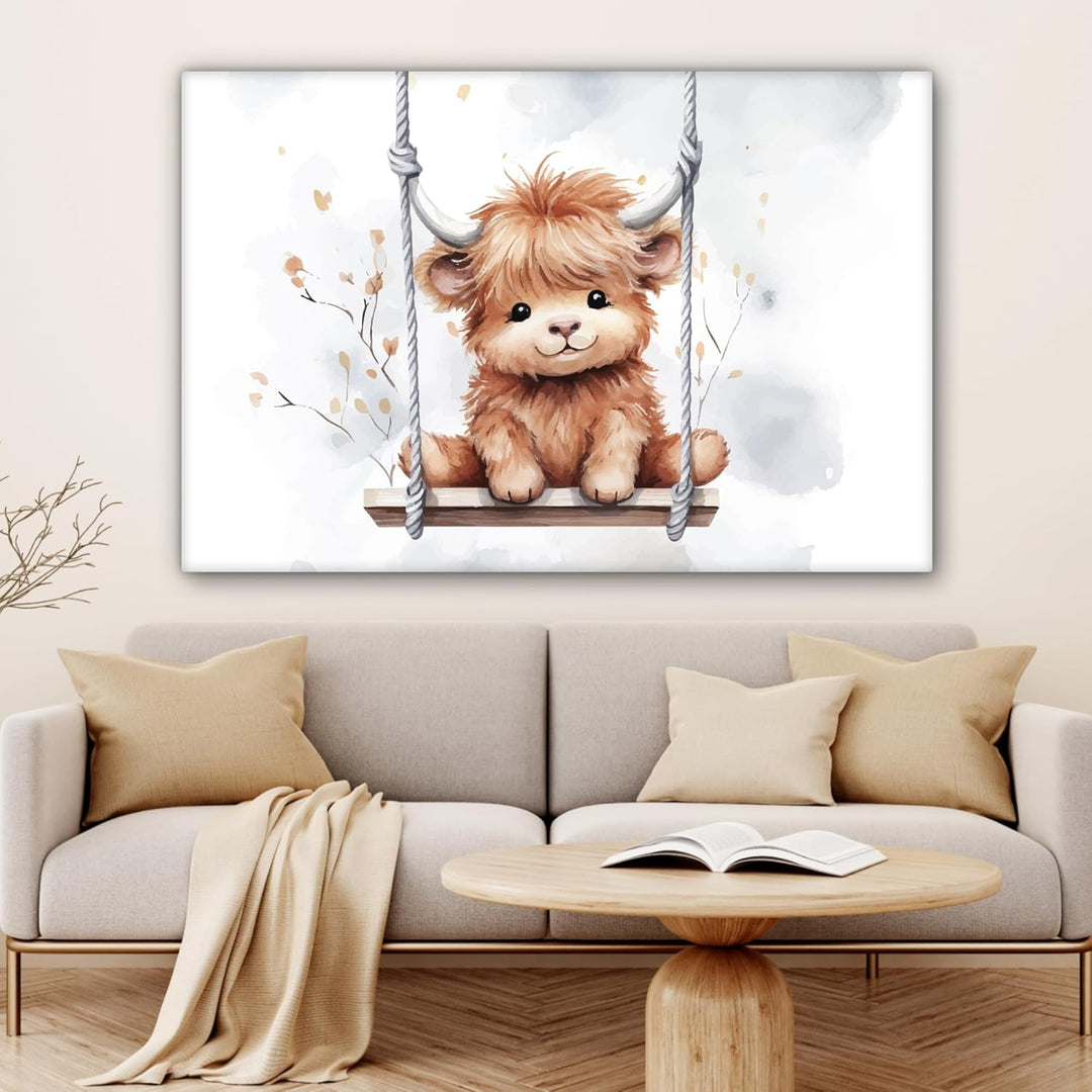 MuchoWow© Leinwandbild Gross 120x80 cm XXL Dekoration Bilder Aufhängen Wall Decoration Bilder Kinder
