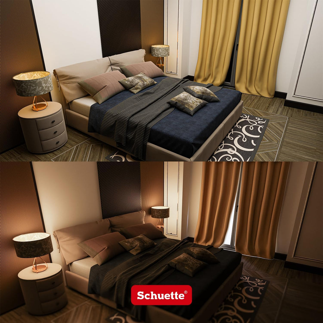 Schuette® Verdunklungsvorhang mit Ösen ● Century Black: Almont Milk (Beige) ● 130x130cm Höhe x Breit