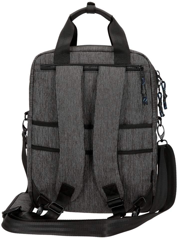 Pepe Jeans Raw Laptop-Rucksack mit Schulterriemen Grau 32x42x12 cms Polyester 15,6" 16.13L Rucksack