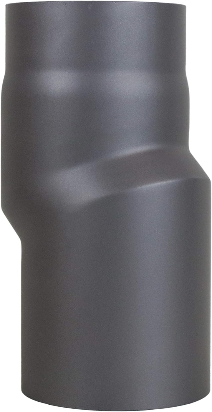 LANZZAS Rauchrohr Versatzbogen mit 20 mm Versatz - im Durchmesser Ø 150 mm - Farbe: gussgrau - Ofenr