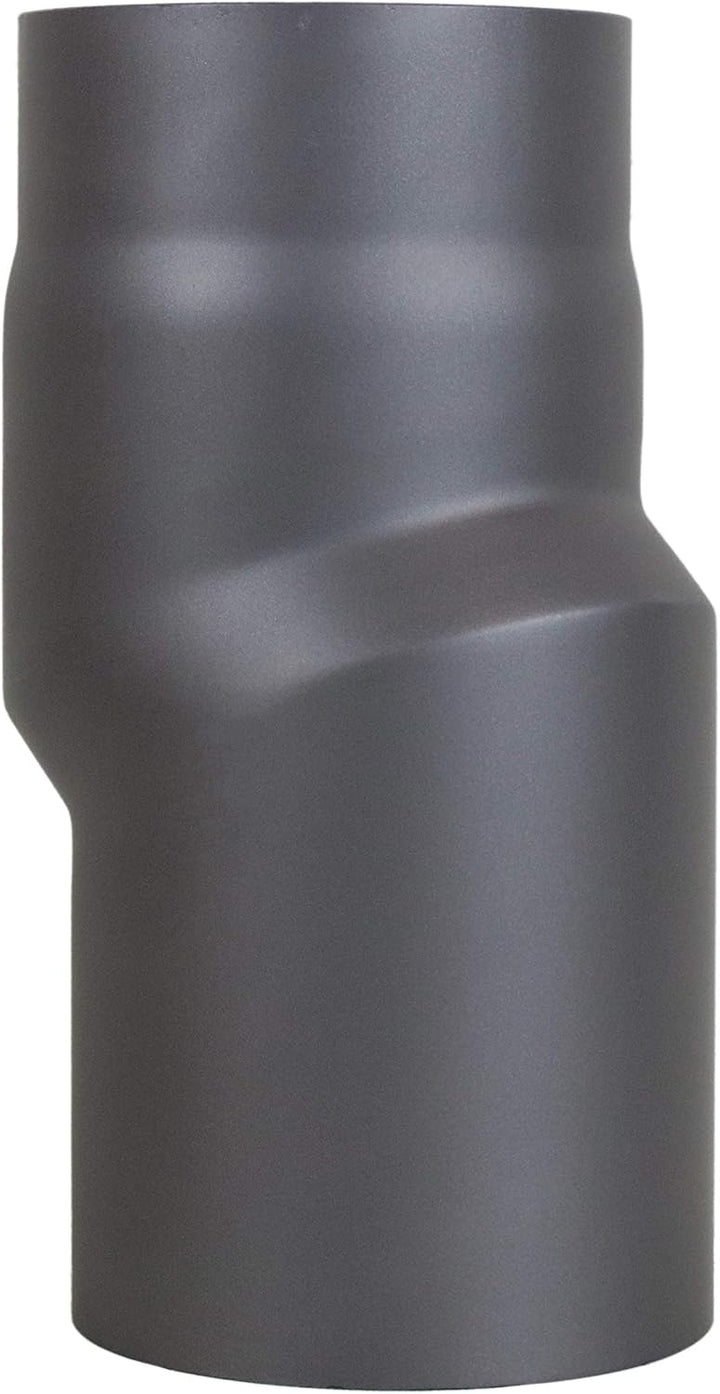 LANZZAS Ofenrohr Versatzbogen 20 mm, im Durchmesser, DN Ø 150 mm, Farbe: gussgrau - weitere Rohre au
