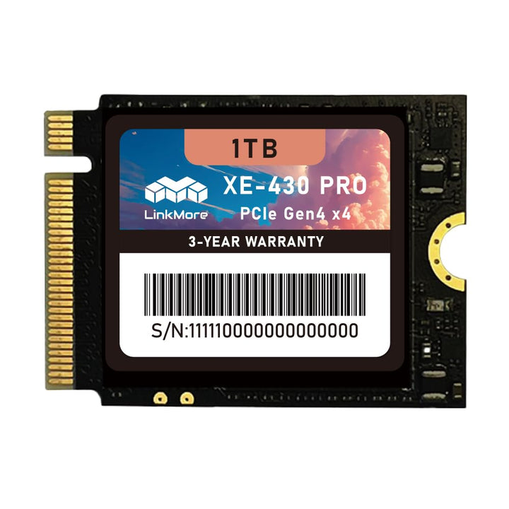 LinkMore XE-430 PRO 1TB M.2 2230 NVMe SSD, PCIe Gen4 x4 / PCIe 4.0 internes Solid State Drive, Speic