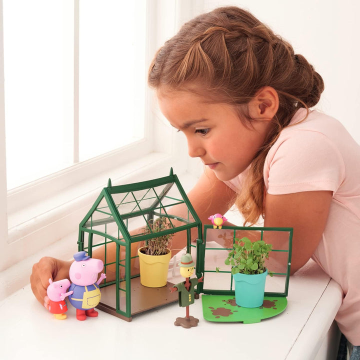 TOOMIES E73339 Tomy Spielzeugset. Peppa Wutz Gewächshaus für Kinder zum selber Pflanzen. Set inkl. G